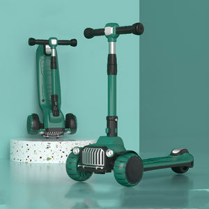 Vente en gros Roues clignotantes en PU Scooter pour enfants Scooter imprimé léger avec barre de poussée/Scooter portable pliable pour enfants à 3 roues - Product Image 6