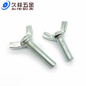 Tornillos de Cabeza de Mariposa Jiu Fei Wu Jin Wing M4 M5 M6 M8 M10 de Hierro Galvanizado, Rosca Estándar Métrica DIN316 - Product Image 1