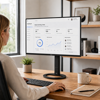 Elektrisch Höhenverstellbarer Monitorständer Ergonomischer Smart-Schreibtisch-Monitorständer für Home-Office-Arbeitsplatz