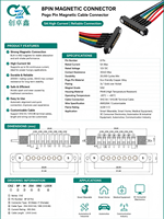 Connecteur magnétique robuste à 8 broches pour module de batterie de fauteuil roulant électrique