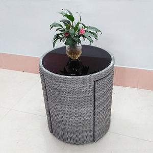 Juego de Mesa de Centro Compacto de Aluminio con Espejo para Jardín, Balcón o Hotel, Diseño Moderno y Único - Product Image 3