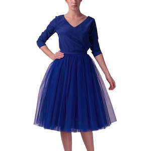 Q30428 19 couleurs jupes décontractées évasées pour femmes 3 couches 25 "65CM longues volants fête Tutu jupe en <span class=keywords><strong>tulle</strong></span> en couches - Product Image 5