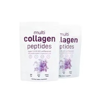 Poudre de collagène multi-sources pour soins de beauté, peptides de collagène multi-sources à boire avec protéines hydrolysées et vitamine C, antioxydant pour la peau et les cheveux des adultes