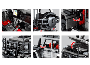Bloques de construcción para niños, juguete de ladrillos para armar vehículo todoterreno grande, color negro, 2022 - Product Image 3