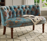 Fauteuil de loisir moderne en velours avec dossier inclinable et pieds en bois massif Design durable pour le salon
