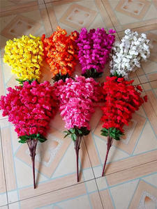 Meilleure vente de fleurs de pêcher artificielles rose blanc soie fleur de pêcher branche décorative bouquet de fleurs de pêcher pour mariage - Product Image 1