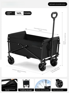 Carrello da Campeggio Pieghevole per Esterni, Carrello per Consegne, Carrello Reclinabile per Bambini, Carrello da Picnic - Product Image 5