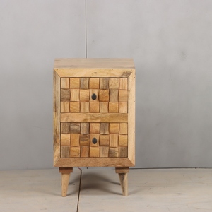 Premium Bedroom Wooden Bedside <b>Table</b> with Storage <b>Drawer</b> and Display Shelf Modern <b>Side</b> Cabinet Furniture - Product Image 1