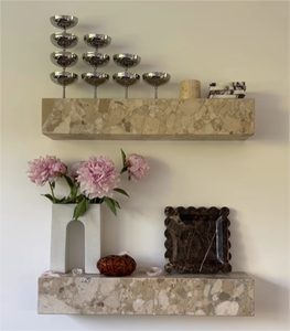 Étagère de présentation murale en marbre Kunis Breccia, meuble de salon moderne personnalisé SHIHUI - Product Image 2