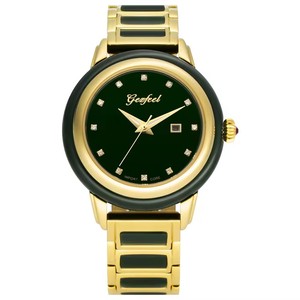 Envío Directo, Relojes Automáticos para Pareja, Jadeíta Natural, Marcadores de Diamantes, Visualización de Fecha, Manecillas Luminosas, Reloj de Pulsera Elegante - Product Image 2