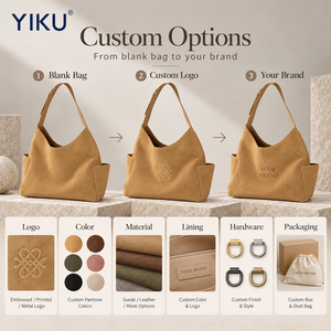 Custom <strong>Suede</strong> Hobo <strong>Bag</strong> for Women Large Capacity Shoulder Handbag Soft Slouchy Tote <strong>Bag</strong> OEM ODM Private Label Manufacturer - Product Image 4