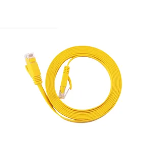 Computer network patch cord rj45 cat7 patch cable 28awg ethernet shielded flat cord 3ft 10ft 25ft 50ft