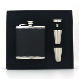 Pengiring pengantin Modern Font hitam terukir 6 oz Set kotak hadiah termos pinggul baja tahan karat - Product Image 4