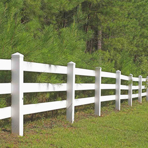 Nhà Máy Trực Tiếp Giá Dễ Dàng Lắp Ráp 3 Đường Ray PVC Nhựa Vinyl Ngựa Hàng Rào - Product Image 4