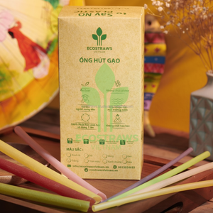 Échantillon gratuit d'usine d'accessoires pour boire du riz au Vietnam pailles de riz bio écologique personnalisées pour bar de mariage - Product Image 1