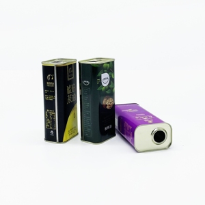 Boîte en fer blanc rectangulaire personnalisée de 550 ml pour huile d'olive, impression offset, qualité alimentaire, avec bouchon en plastique - Product Image 2