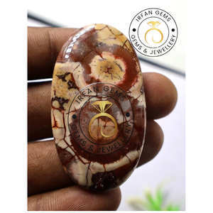 Cabujón de Jaspe Ojo de Pájaro Seleccionado, Gema Semipreciosa Natural para la Fabricación de Joyas, Piedra de Jaspe para Collares de Diseño - Product Image 5
