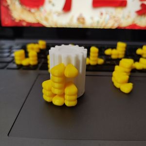 Juego de ensamblaje de rompecabezas de maíz en 3D, juguete educativo para niños y adultos mayores de 8 años, unisex, color amarillo con base blanca - Product Image 1