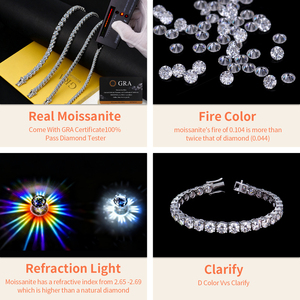 خواتم خطوبة ماركيز مفتوحة من الماس المويسانيت 3 قيراط VVS1 للنساء، طقم من قطعتين رائج على إنستغرام - Product Image 6