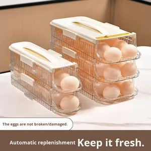 Hiện đại trứng hộp lưu trữ cho tủ lạnh bên cửa với cán cấp thực phẩm trứng giá tự động tươi giữ - Product Image 3