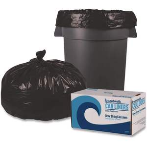 Bolsas de Basura para el Hogar Boardwalk X7658SKKK01, Reprocessadas, de Resina, 60 Galones, 1.2 Mil, 38 x 58, Negras, 50 Rollos/Caja - Product Image 3