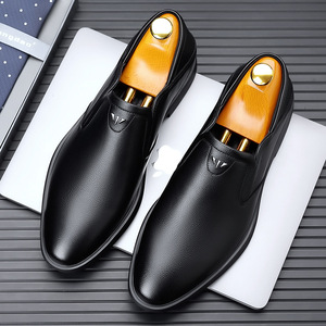 Chaussures en cuir blanches pour hommes, à bout pointu, pour le bureau, les occasions décontractées et habillées - Product Image 4
