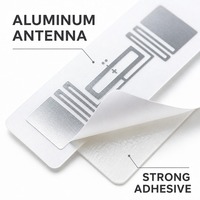 Étiquette RFID ISO18000-6C EPC Gen2 pour pare-brise, puce H3, 110x45mm, antenne en aluminium, autocollante, étiquette de suivi de véhicule