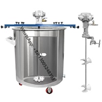 Mélangeur à réservoir sous pression de 1000 L, 1/4 HP, acier inoxydable 304, machine de mélange, distributeur de colle, adhésif, peinture époxy, pot, agitateur pneumatique