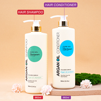 Shampoo à l'huile d'argan sans sulfate pour cheveux abîmés, shampooing réparateur et nourrissant à l'huile marocaine, ensemble de traitement à la kératine