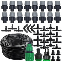 Système d'irrigation automatique 10-20M, buses de brumisation portables, tête de pulvérisation pour tuyau de jardin avec connecteur en T 4/7mm pour patio