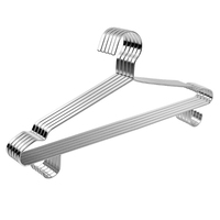 Cintre en acier inoxydable à barre plate, épaissi 8 mm, antidérapant, construction solide, design moderne et minimaliste, pour vêtements d'adultes et séchage