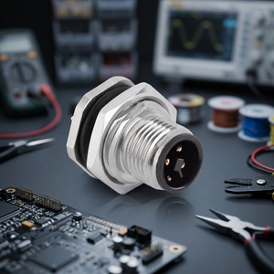 สายเคเบิลยานยนต์ PRODATA M12 4Pin แบบตัวผู้ สำหรับบัดกรีบนแผงวงจรพิมพ์ รหัส T กันน้ำระดับ IP67 ชุดสายเคเบิลประกอบสำเร็จ - ผลิตภัณฑ์ระดับพรีเมียม ประเภท คอนเนคเตอร์ - Product Image 1
