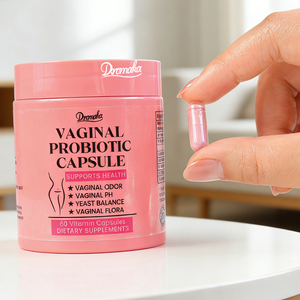 Cápsulas Probióticas Vaginales Dromaka OEM de Marca Privada para Mujeres, Equilibrio del pH Femenino, Control de Olores, Apoyo a la Flora y a las Levaduras, 60 Unidades - Product Image 1