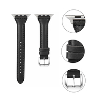 Bracelet Mince Mince Crocodile Texture Cuir Boucle pour Montre 38/40 & 42/44 Bracelet pour SE 6 5 4 3 2 1