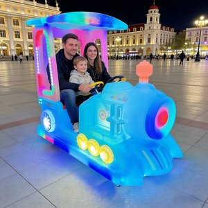 <span class=keywords><strong>Train</strong></span> miniature lumineux électrique pour enfants, pour usage extérieur, idéal pour les marchés nocturnes et les projets commerciaux d'amusement, avec fonction <span class=keywords><strong>de</strong></span> jeu <span class=keywords><strong>de</strong></span> voitures tamponneuses et <span class=keywords><strong>de</strong></span> balades parent-enfant - Product Image 1