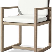 Ensemble de meubles de jardin en teck massif anti-corrosion, style minimaliste moderne, table et chaises pour jardin, hôtel, villa, cour
