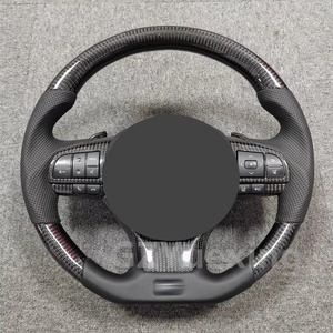 Volant en fibre de carbone et cuir véritable à fond plat pour volant Sport <span class=keywords><strong>Lexus</strong></span> ES GS <span class=keywords><strong>RX</strong></span> LX GX450 GX460 LX570 ES300h - Product Image 5