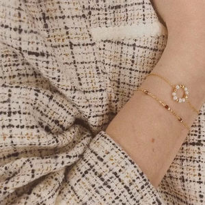 Bracelet en pierre <span class=keywords><strong>de</strong></span> <span class=keywords><strong>naissance</strong></span> personnalisé plaqué or, grenat naturel, améthyste, aigue-marine, mois <span class=keywords><strong>de</strong></span> <span class=keywords><strong>naissance</strong></span>, bracelet en pierres précieuses, bijoux - Product Image 4