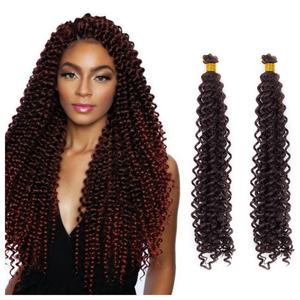 Water Wave Passion Twist Crochet Hair Braid Ombre Color Passion Twist Trenzas Extensiones de cabello sintético de ganchillo - Product Image 3