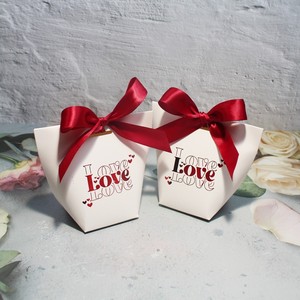 Romantic Love Heart <b>Wedding</b> Candy <b>Box</b> with Ribbon Valentines Day Party Chocolate Gift Packaging <b>Box</b> for Guests Souvenirs - Product Image 1