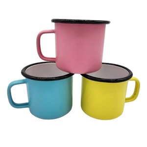 OEM Outdoor Camping Custom Printed Colored Pantone Color Enamel <strong>Tin</strong> Coffee Cup Enamelware <strong>Mug</strong> - Product Image 4