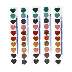 Set di Colori ad Acquerello Solidi Multicolore Facili da Miscelare con Pennello, Teglie di Acquerello Vibranti Metallizzate Personalizzabili per Bambini - Product Image 3