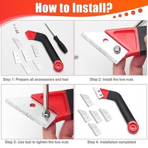 איכות גבוהה תעשייתי כיתה פלדה אריח remover נחנק מגרדת חלוף נוסף להבים החלפת כלי ניקוי אריח - Product Image 4