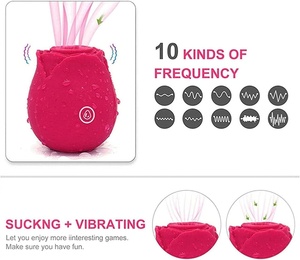 Quick Shipping From US Warehouse, 10 Types of Vibration Frequencies, Rose-shaped <strong>Vibrator</strong>, Female Suction <strong>Vibrator</strong>, <strong>Rechargeable</strong> - Product Image 2