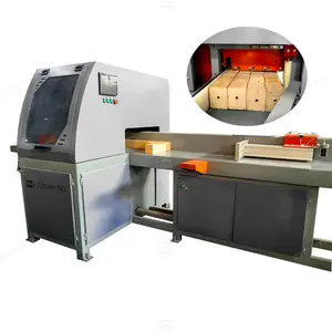 Mesin gergaji pemotong silang CNC papan 400mm dengan platform penggunaan makan
