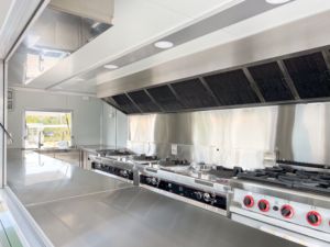 Remorque de tacos pour marché nocturne mobile avec construction en fibre de verre, gril à plateau plat et lampe chauffante pour la <span class=keywords><strong>vente</strong></span> de collations et de bonbons en fin de soirée - Product Image 6