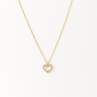 Collier coeur cubique Forever Pave collier d'amour pour petite amie collier coeur en argent
