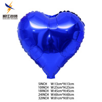 Ballons en feuille d'aluminium en forme de cœur de 18 pouces, gonflables à l'hélium, colorés, option logo personnalisé, certifiés CE, pour anniversaire, mariage, baby shower