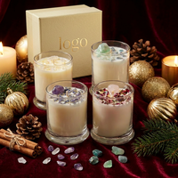 Bougie cylindrique artisanale SKYLIA de luxe, marque privée, écologique, à l'huile essentielle et à la cire de soja, aromathérapie, avec boîte en cristal, fabriquée en Chine