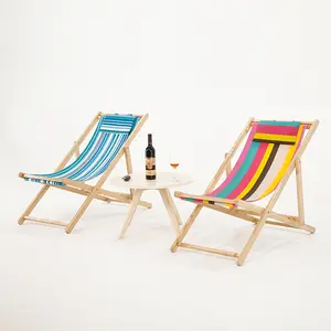 Cnlf Modern Design Durable Bamboo Folding Beach Chairs Outdoor Furniture for Outdoor Use BSCI Certified